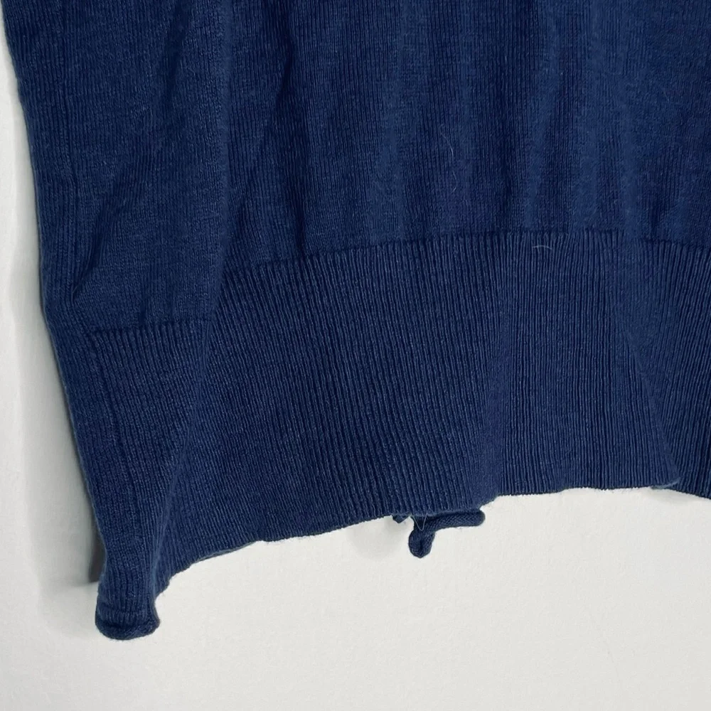 Laura Scott dark blue short sleeve open front cardigan sweater Size XL - Picture 6 of 11
